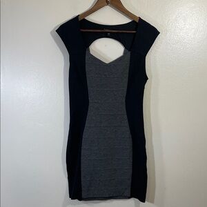 Express Black and Gray Bodycon Dress